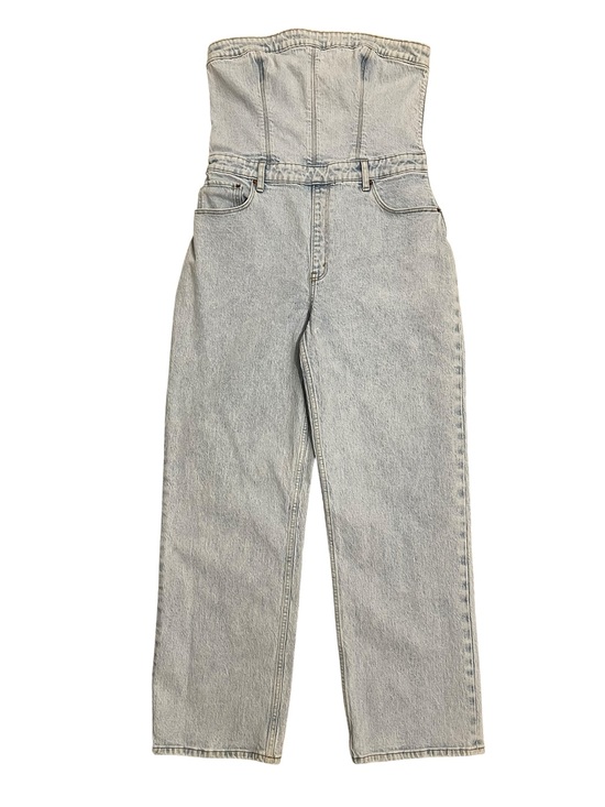 Abercrombie & Fitch Pants - Abercrombie & Fitch Light Blue 90s Y2K Denim Jumpsuit Wide Leg Large Petite Fit
